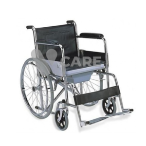 609 Double Seat Commode Wheel Chair | Foldable | Sturdy Steel Frame