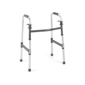 Order Deluxe Two-Button Folding Walker, Silver | Lightweight